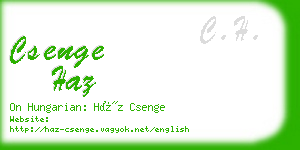 csenge haz business card